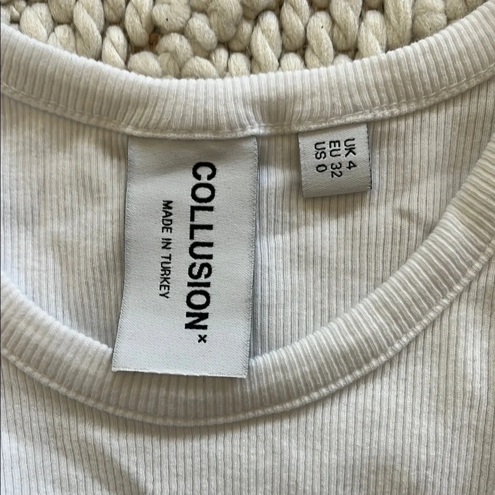 White Ribbed Tank Top - Picture 2 of 3